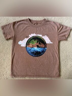 Brown Jurassic Park kid’s T-Shirt